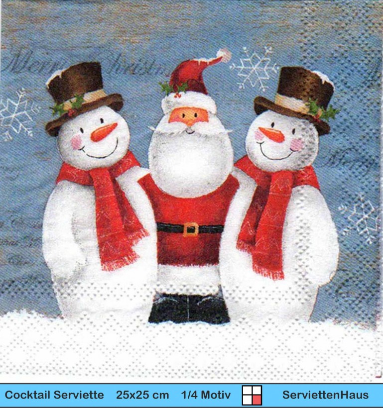 Nikolaus mit Freunden - 1 Cocktail Serviette